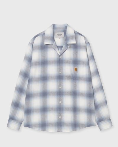 Carhartt WIP L/S Tyers Shirt, blue|white