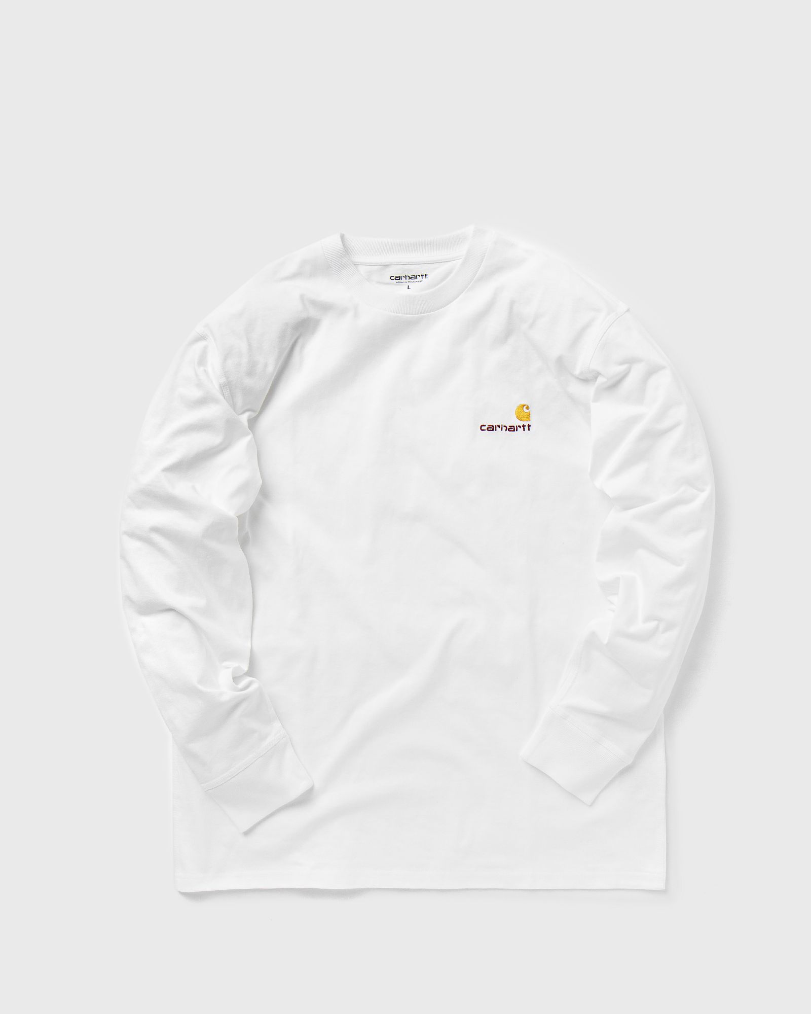 Carhartt WIP Longsleeve American Script Tee, white