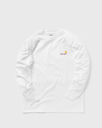 Carhartt WIP Longsleeve American Script Tee, white