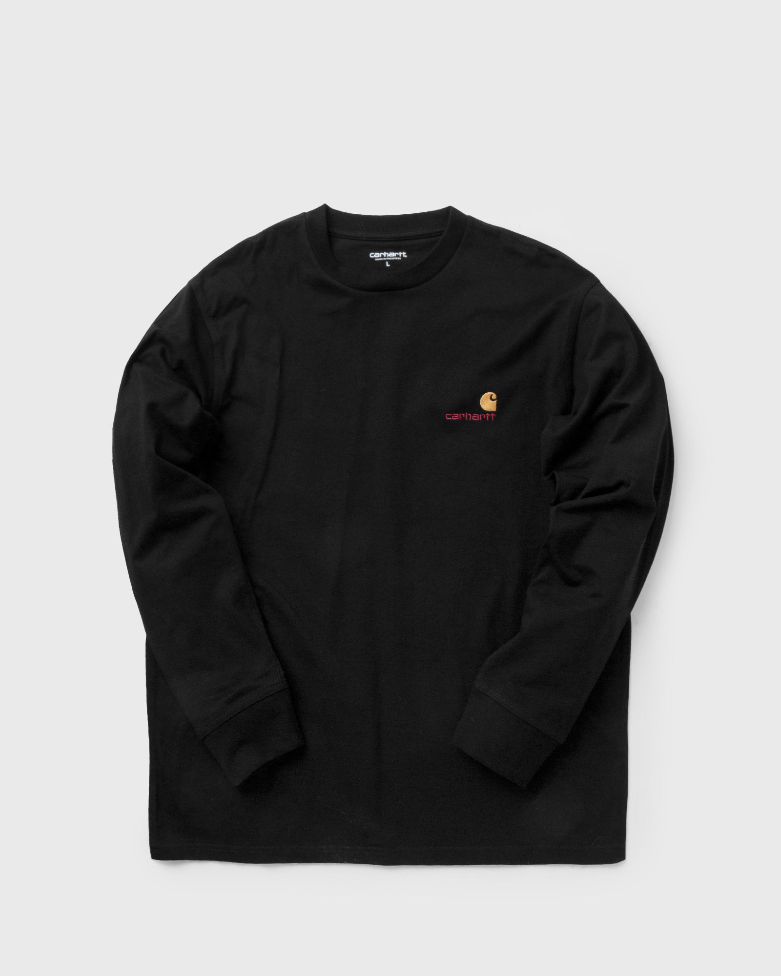 Carhartt WIP Longsleeve American Script Tee, black