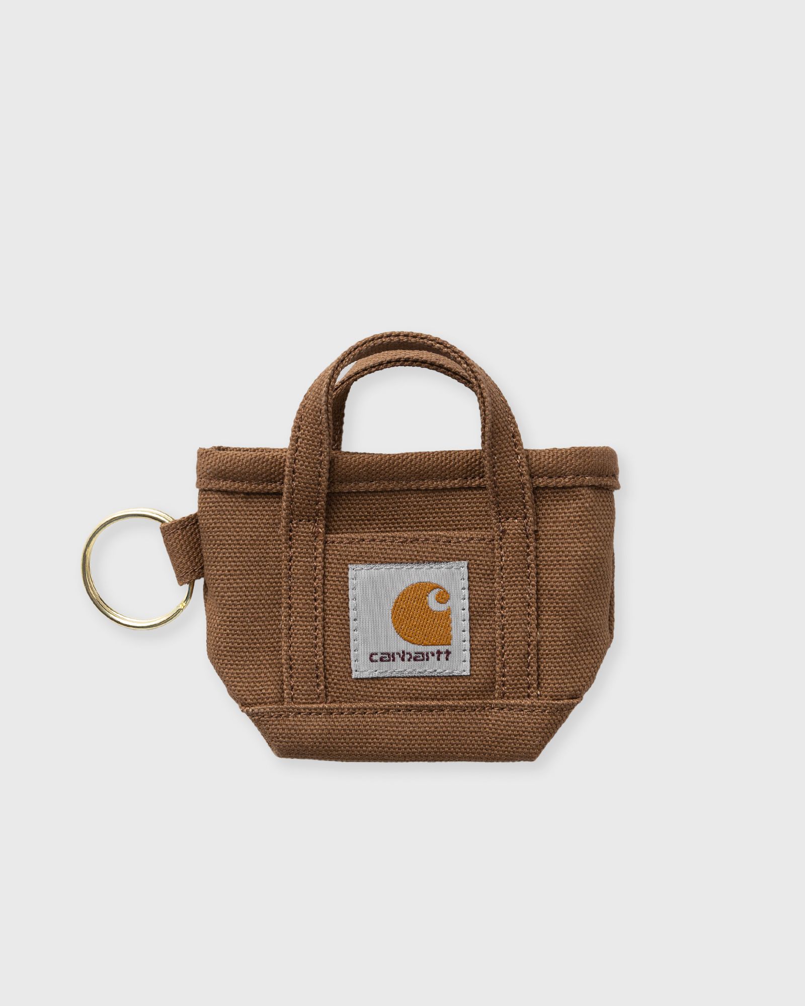 Carhartt WIP Mini Tote Bag Keychain, brown