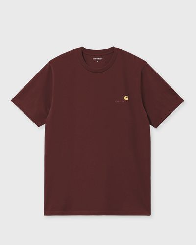 Carhartt WIP S/S American Script Tee, brown
