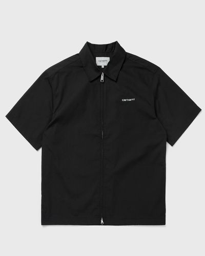Carhartt WIP S/S Postal Zip Shirt, black
