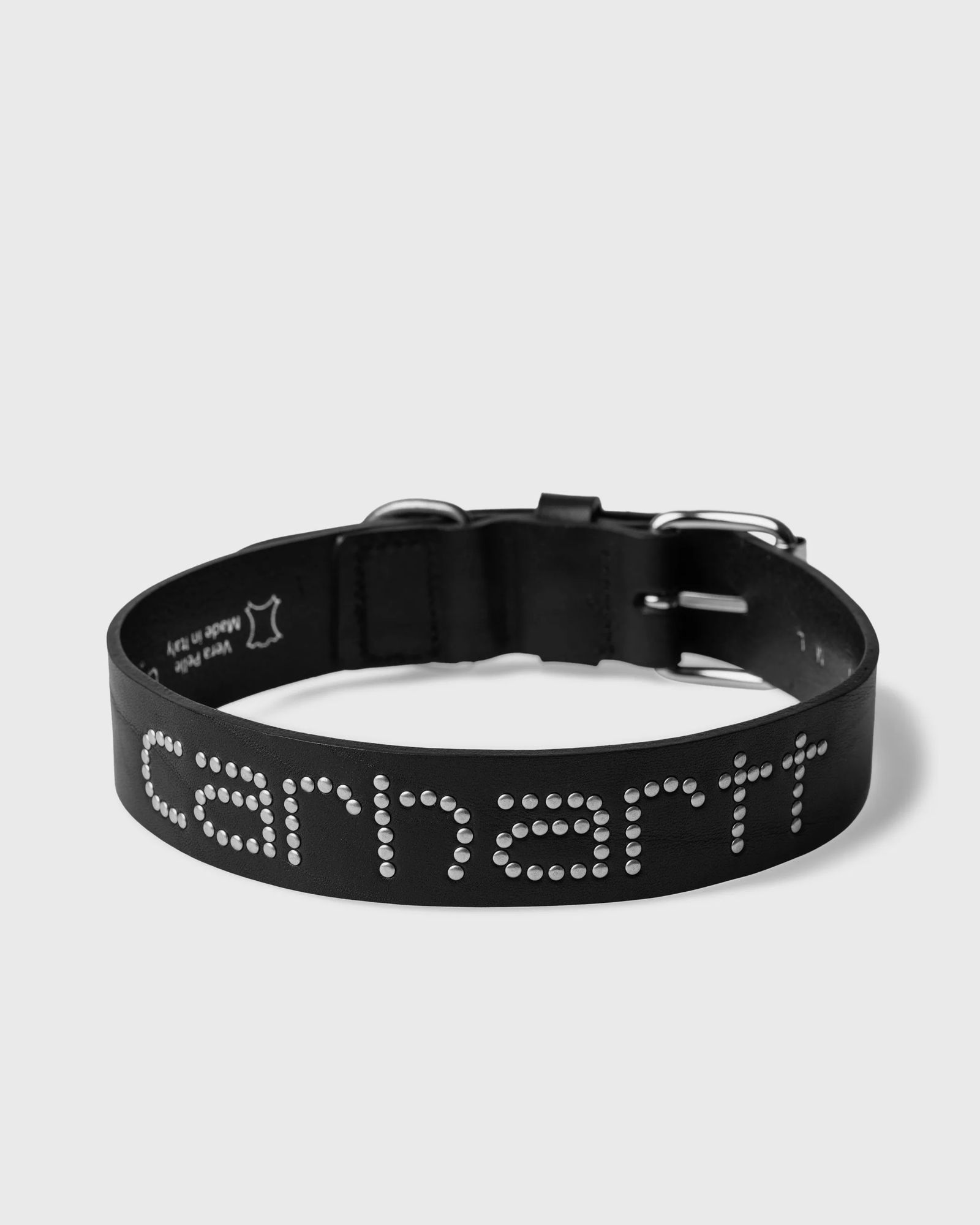 Carhartt WIP Script Studs Dog Collar black male now available at BSTN in size M/L
