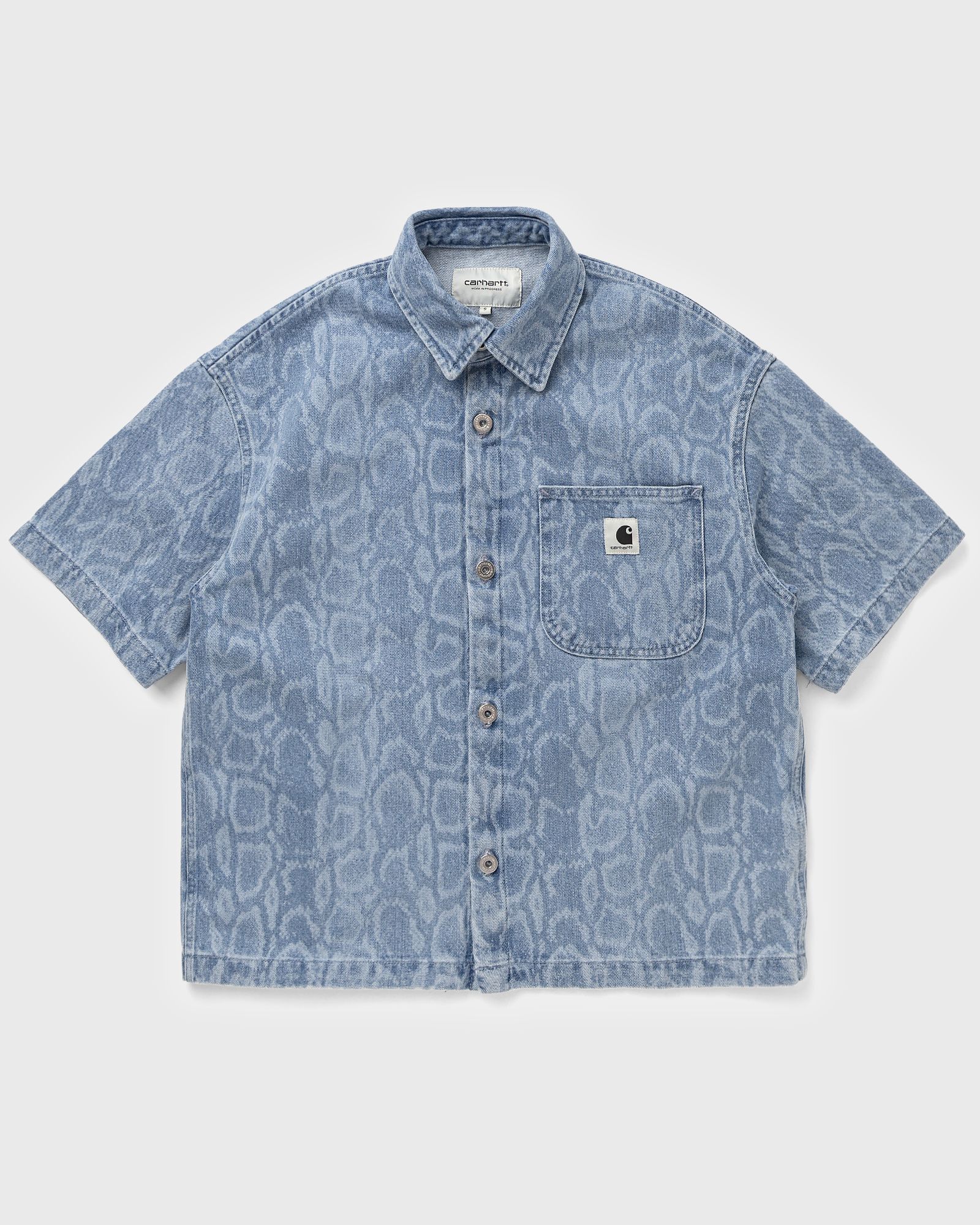Carhartt WIP WMNS S/S Snake Lovilia Shirt, blue