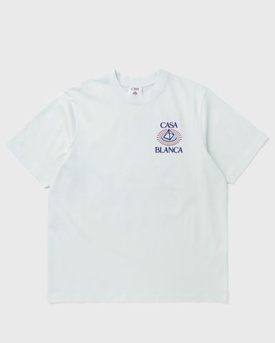 Casablanca CELESTIAL PYRAMID FLOCK PRINTED CLASSIC TEE, blue