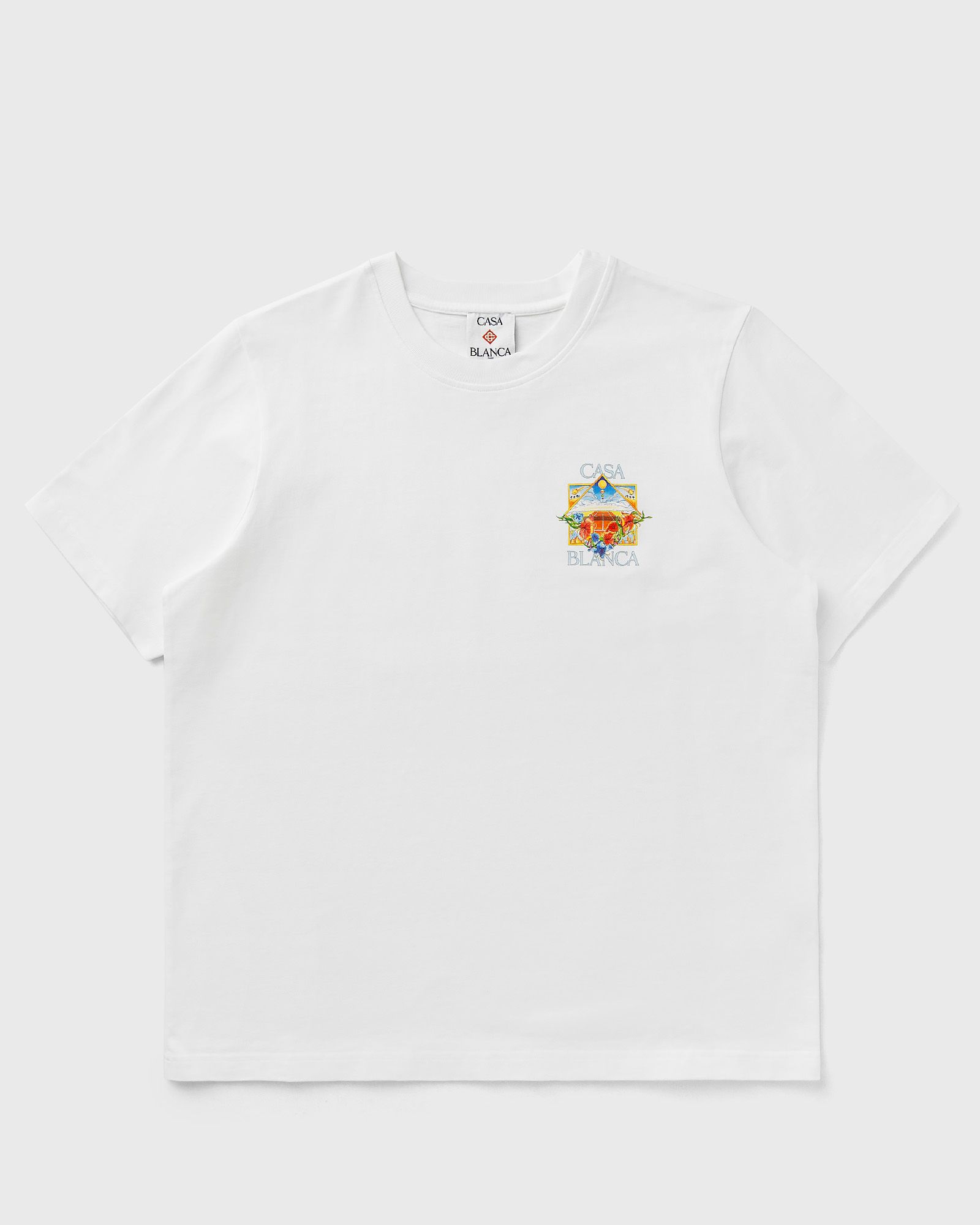 Casablanca FLOWER COURT ICON CLASSIC T-SHIRT, white