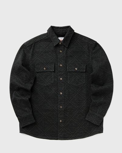 Casablanca LASER MONOGRAM DENIM SHIRT, black