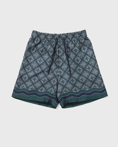 Casablanca RADIATING MONOGRAM SILK SHORTS, green