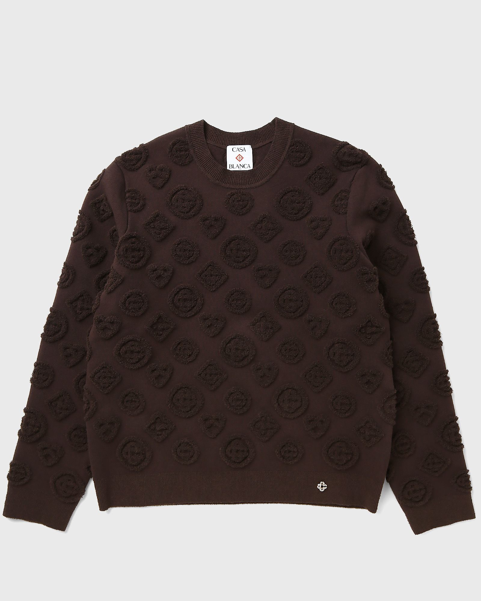 Casablanca TEXTURED MONOGRAM CREW, brown
