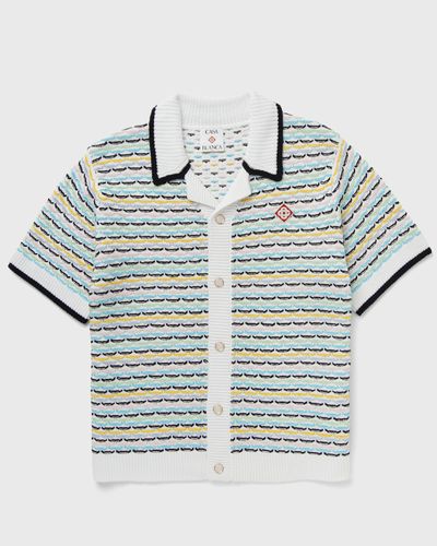 Casablanca TUCK STITCH SHORT SLEEVE SHIRT, multi