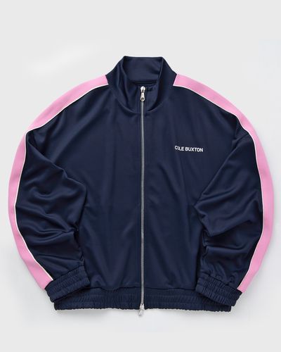 Cole Buxton CONTRAST TAPE TRACK JACKET, blue