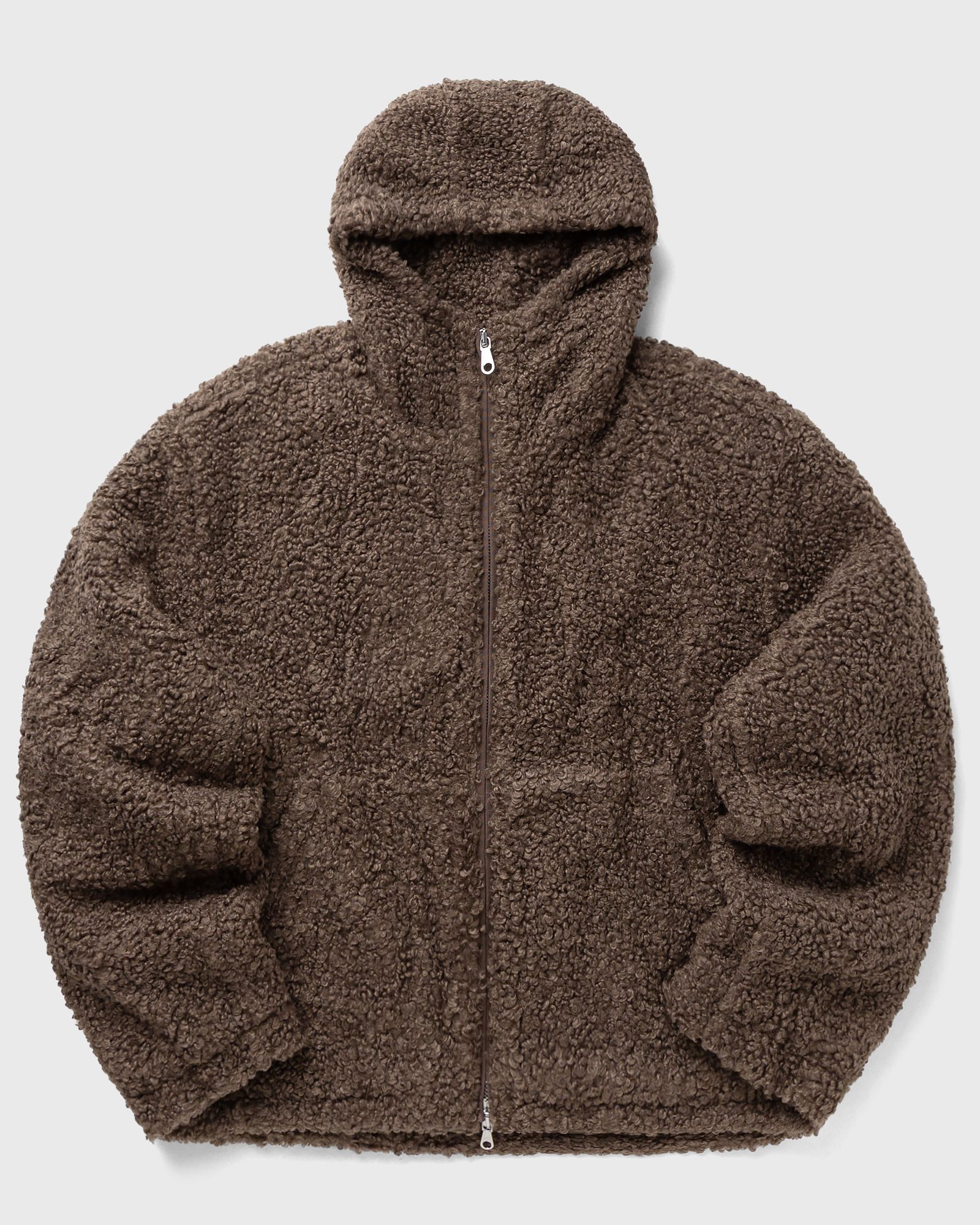Cole Buxton ZIP THROUGH HOODED FLEECE, brown