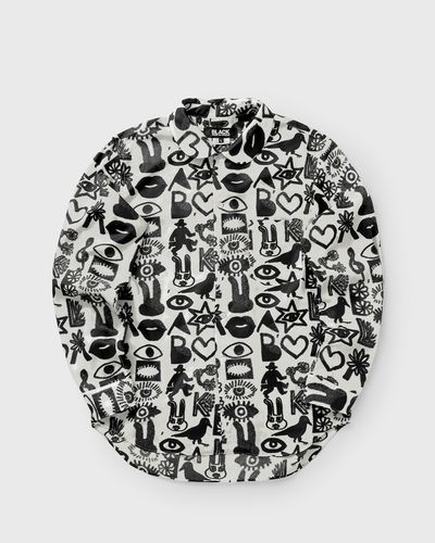 Comme des Garçons Black LONG SLEEVE SHIRT, black|white
