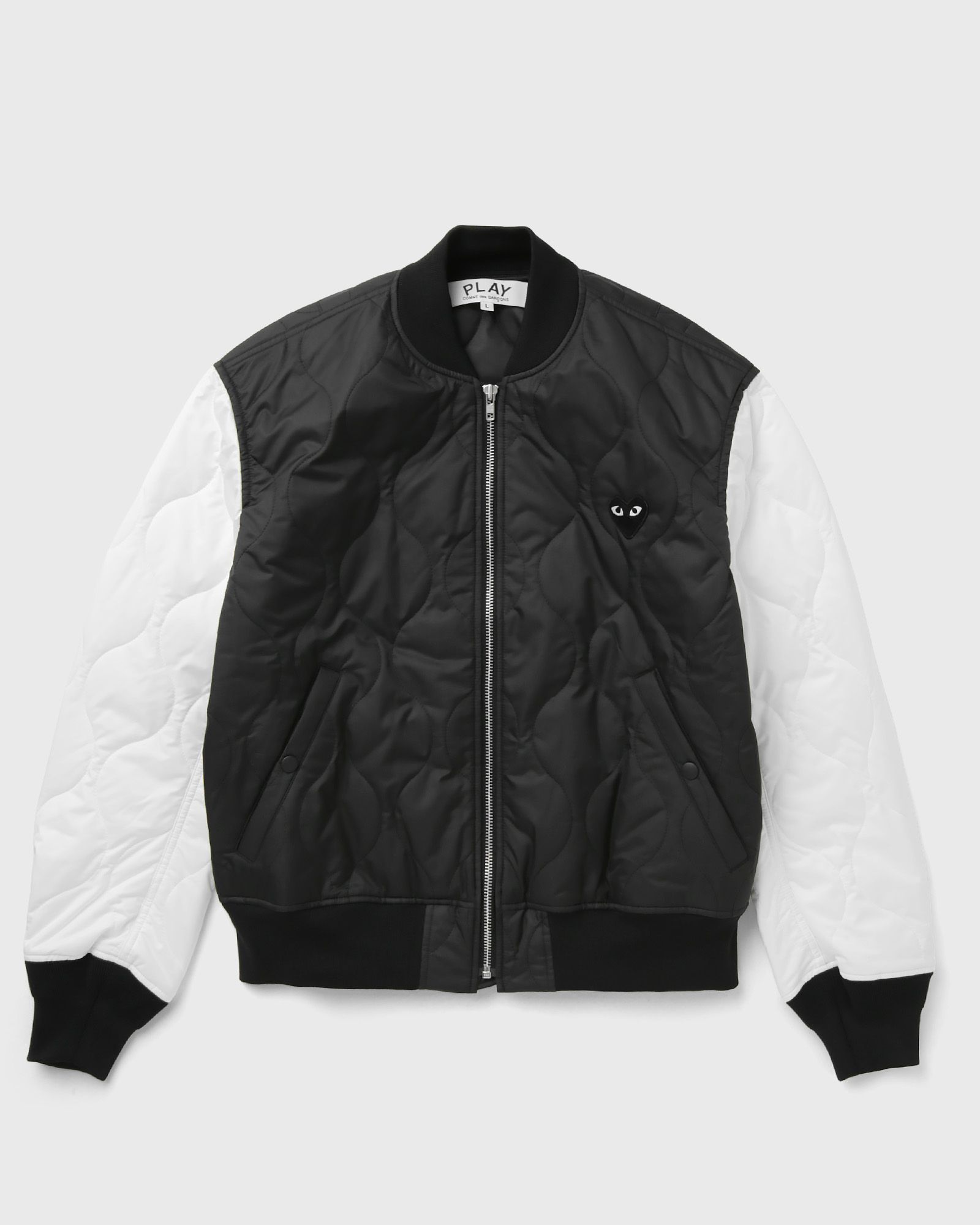 Comme des Garçons Play LOGO PRINT BLACK EMBLEM JACKET, black|white