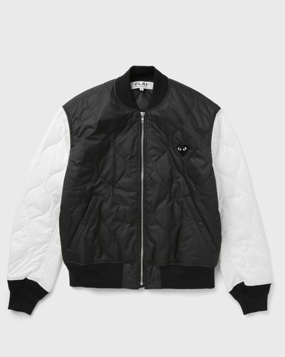 Comme des Garçons Play LOGO PRINT BLACK EMBLEM JACKET, black|white