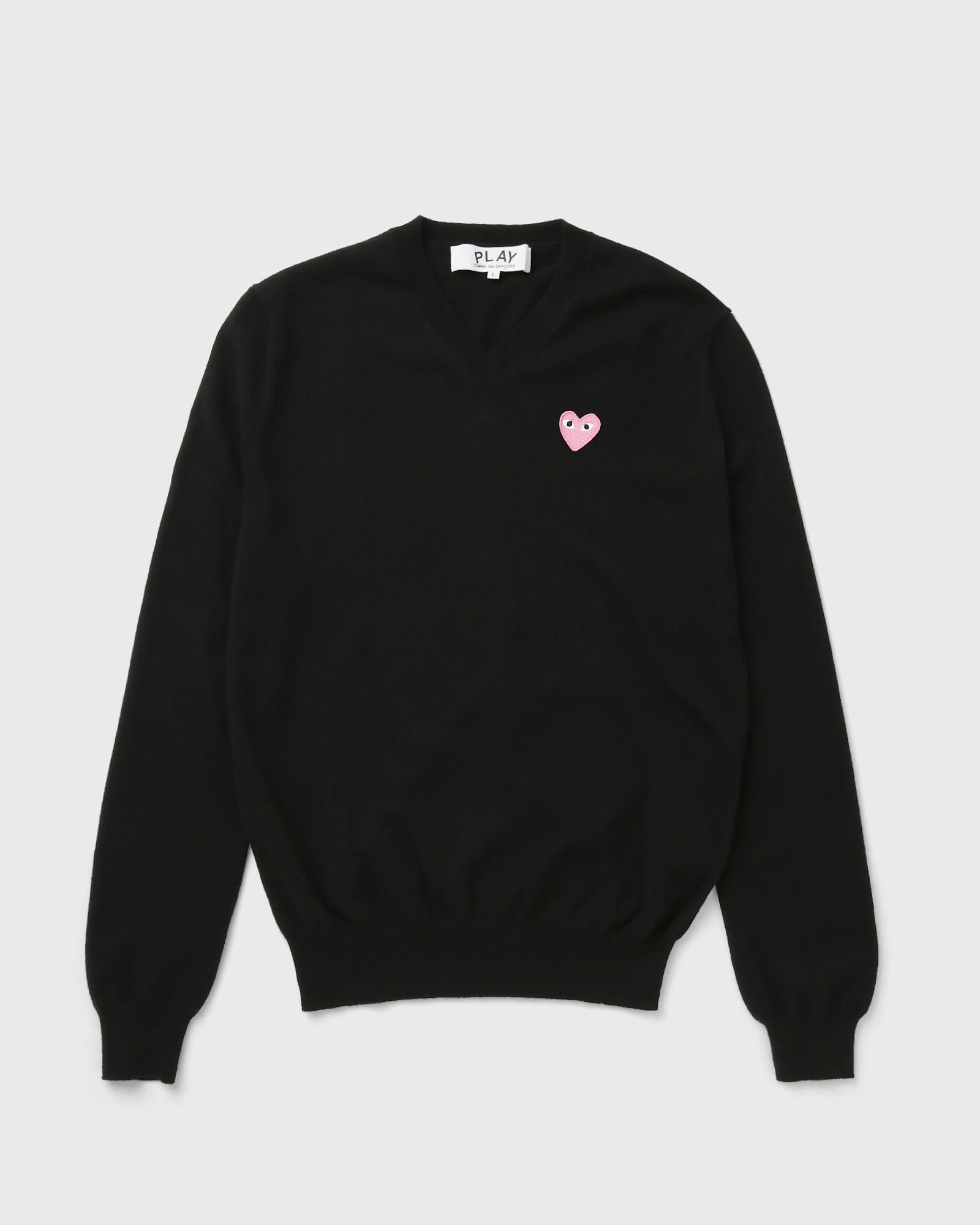 Comme des Garçons Play PINK EMBLEM SWEATER, black
