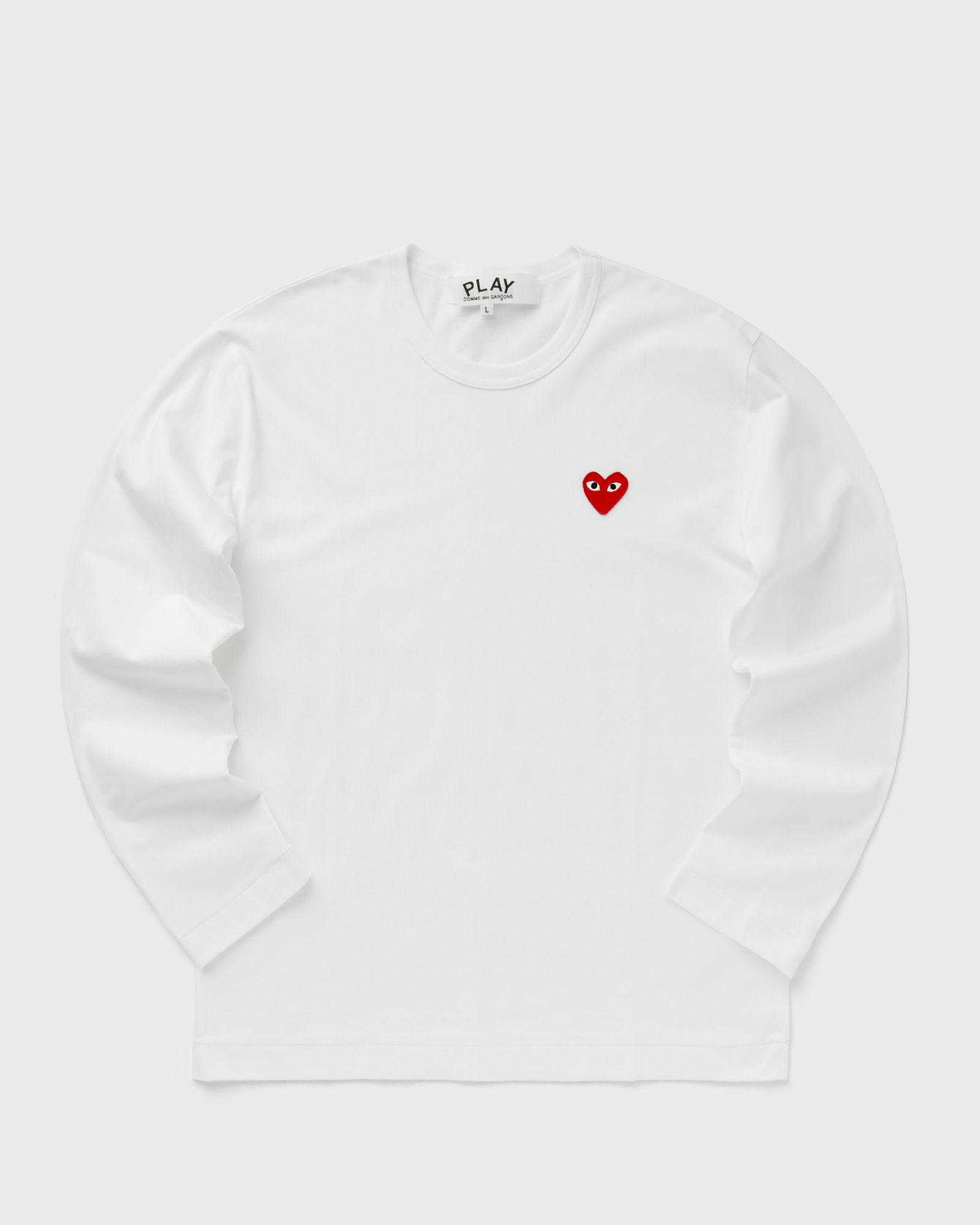 Comme des Garçons Play RED EMBLEM TEE, white
