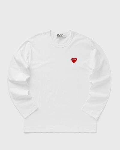 Comme des Garçons Play RED EMBLEM TEE, white