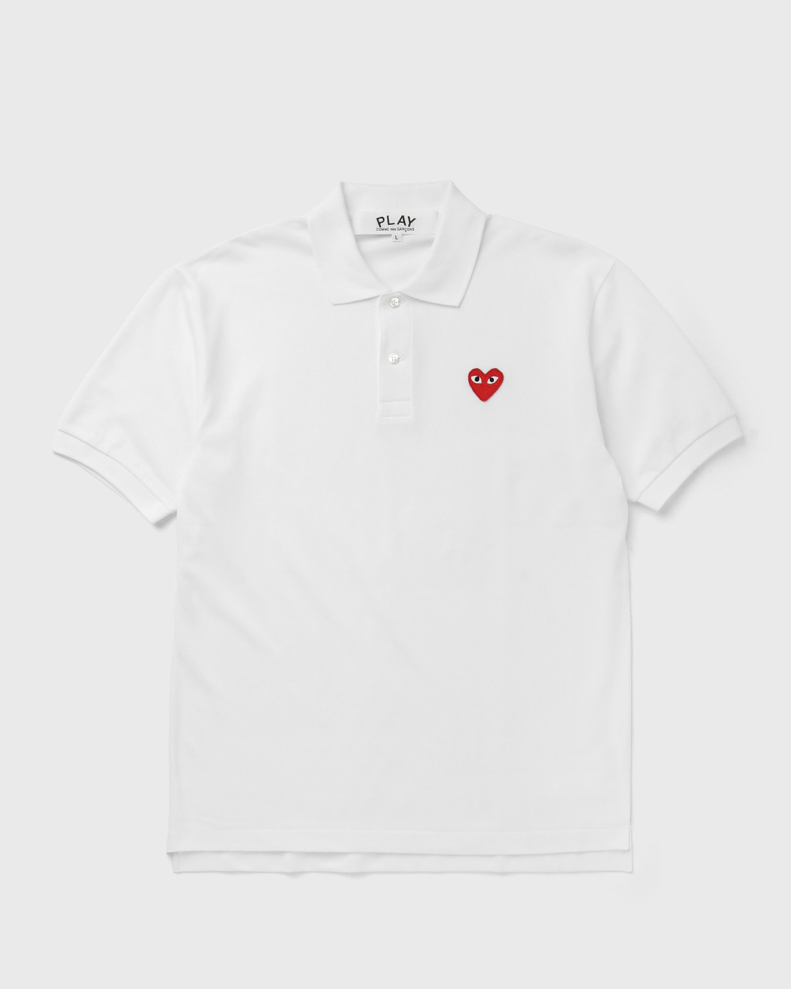 Comme des Garçons Play RED EMBLEM TEE, white