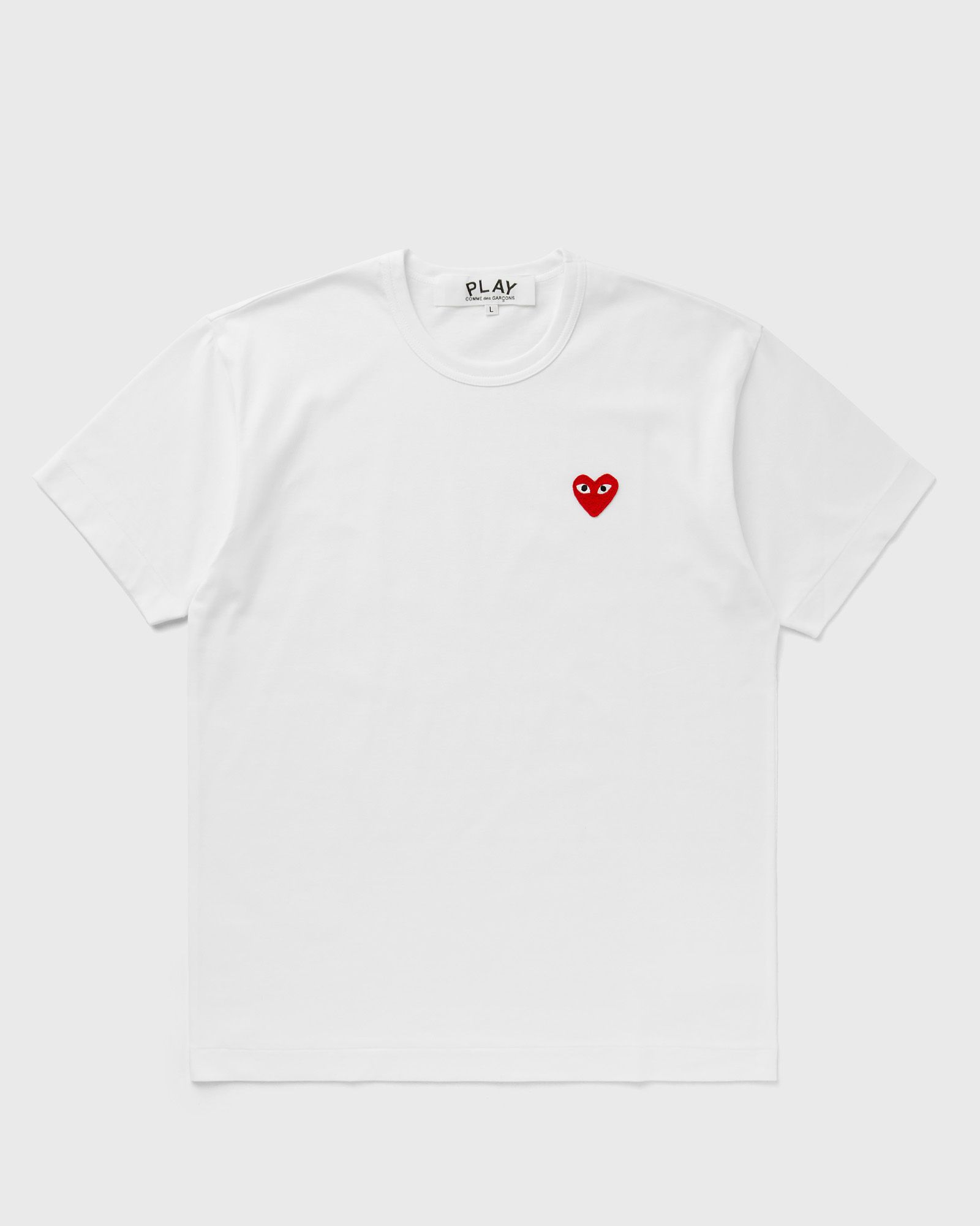 Comme des Garçons Play RED HEART EMBLEM TEE, white