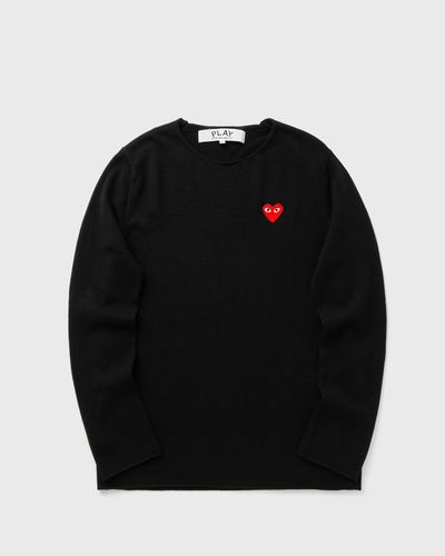 Comme des Garçons Play SWEATER RED EMBLEM KNIT, black