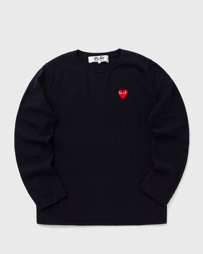 Comme des Garçons Play SWEATER RED EMBLEM KNIT, blue