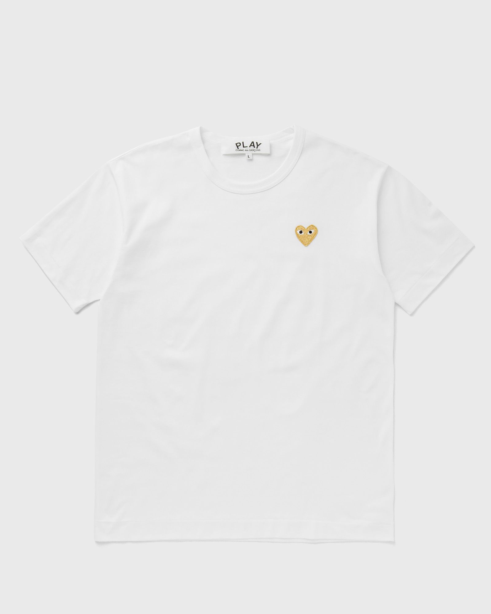 Comme des Garçons Play GOLD EMBLEM TEE, white