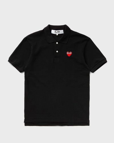 Comme des Garçons Play T-SHIRT RED EMBLEM KNIT, black