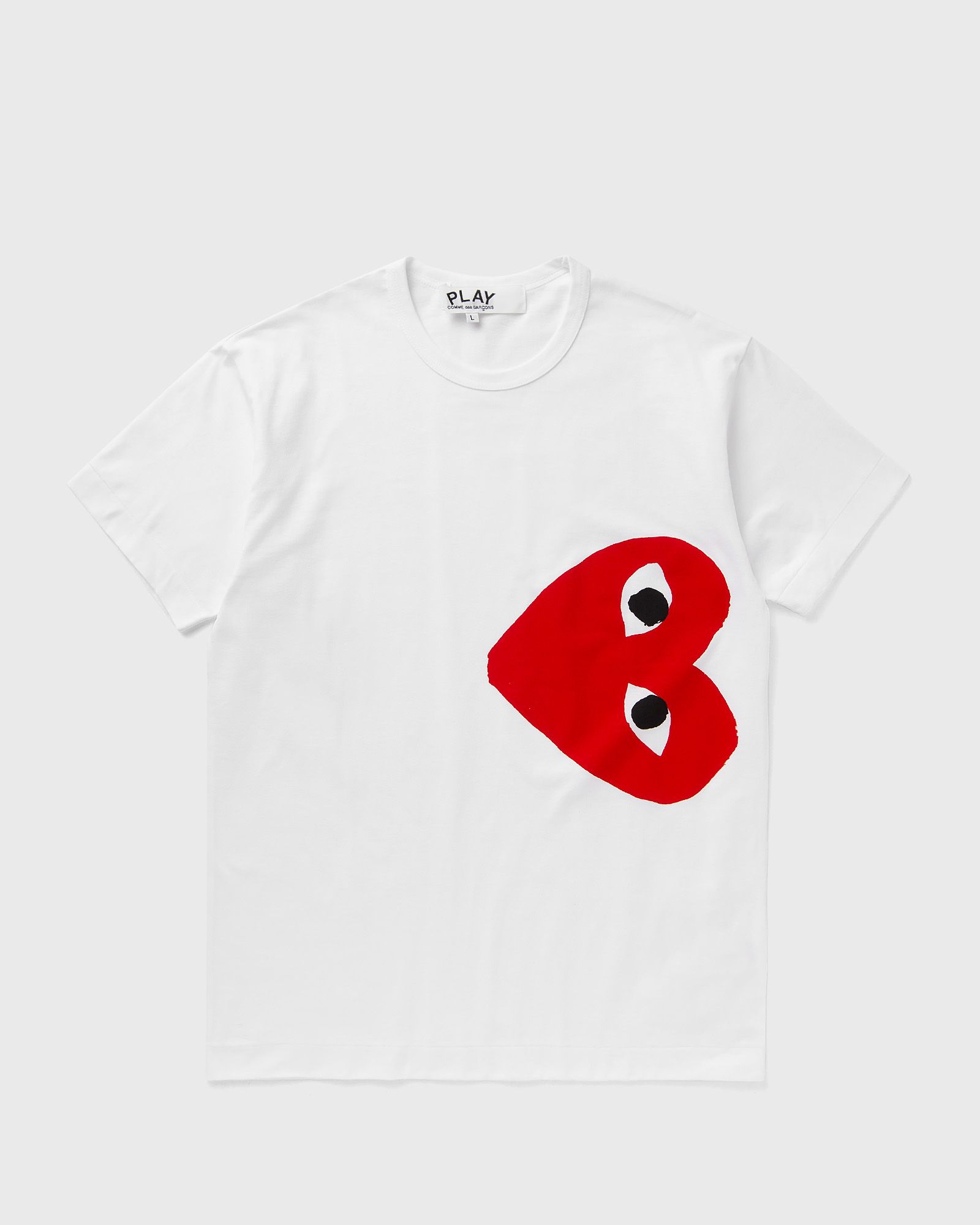 Comme des Garçons Play TEE LOGO PRINT KNIT, white