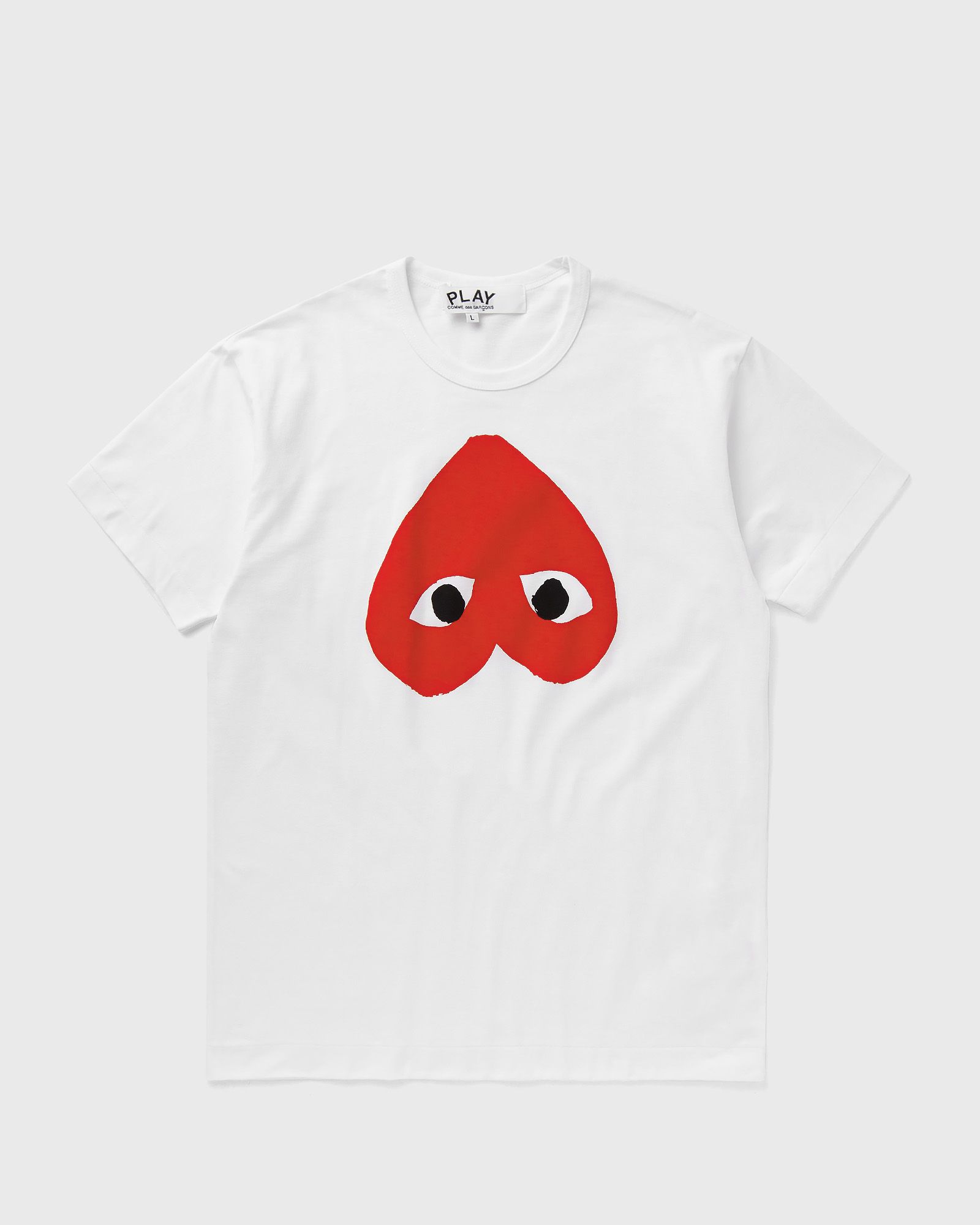 Comme des Garçons Play TEE LOGO PRINT KNIT, white