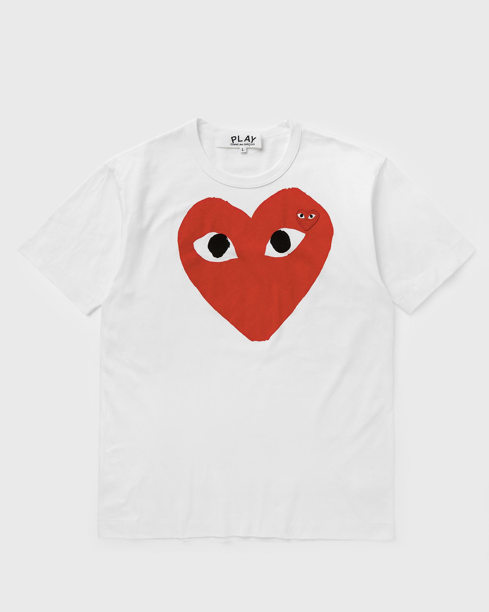 Comme des Garçons Play TEE RED EMBLEM KNIT, red|white