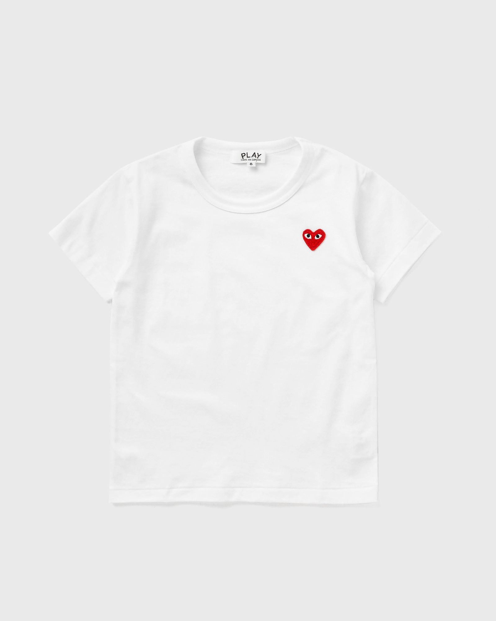 Comme des Garçons Play TEE RED EMBLEM KNIT, white