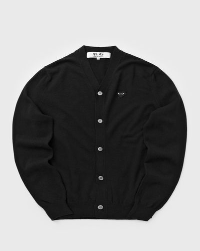 Comme des Garçons Play V-NECK CARDIGAN BLACK RHINESTONE KNIT, black