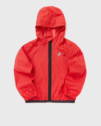 Comme des Garçons Play X K-WAY FULL ZIP JACKET RED EMBLEM, red