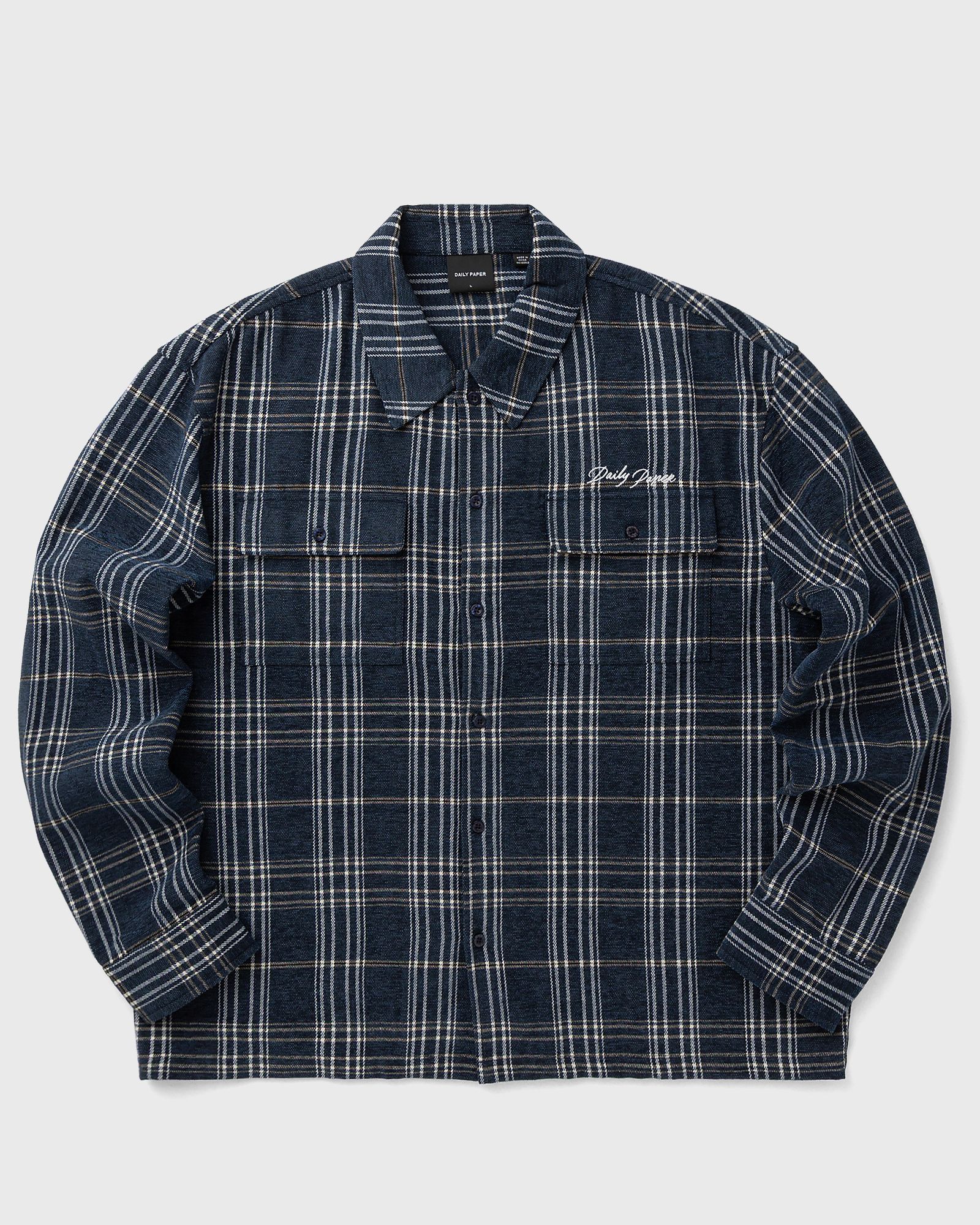 Daily Paper CHENILLE SCRIPT LS SHIRT, blue