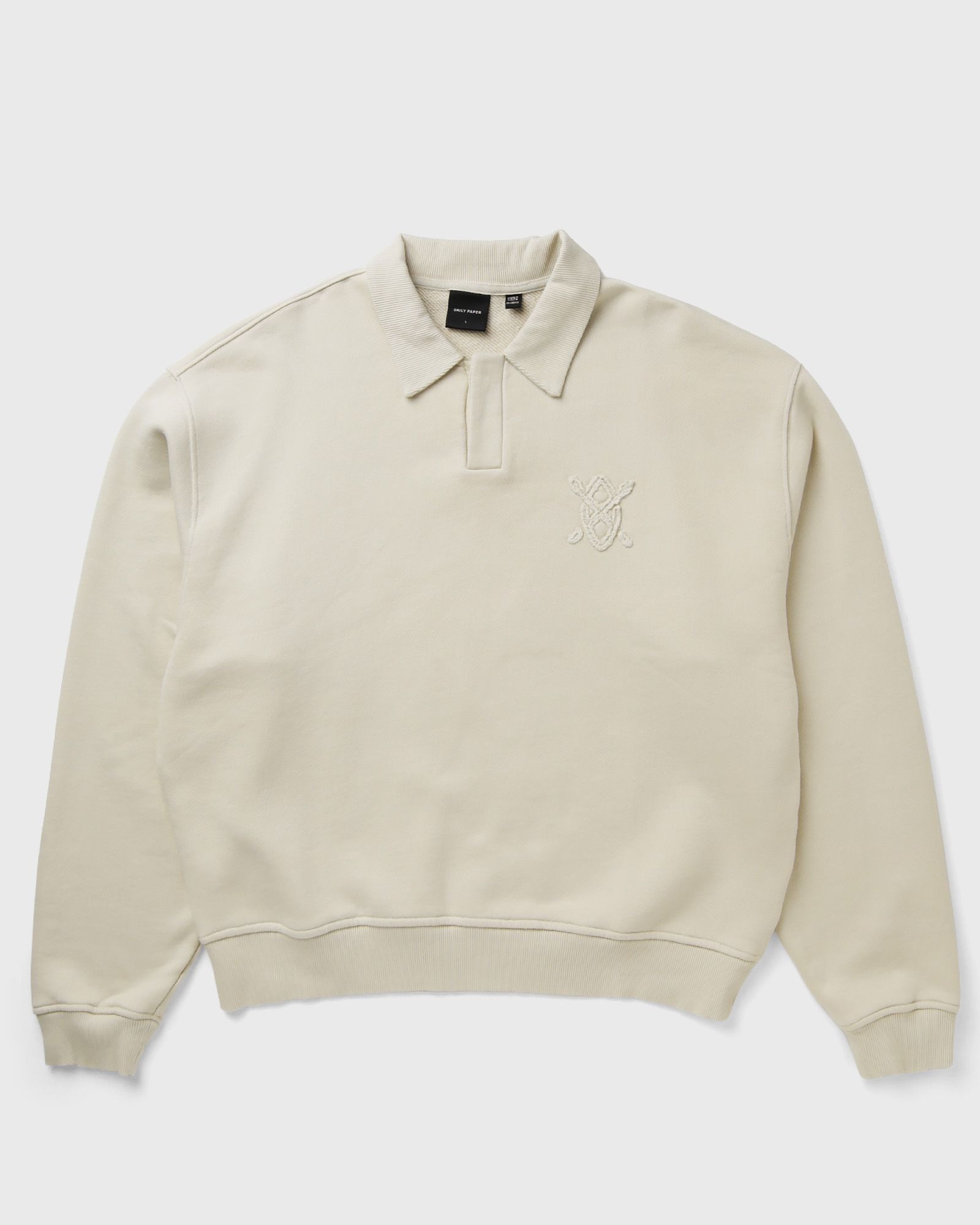 Daily Paper Oversized Shield Polo Neck Sweater, brown