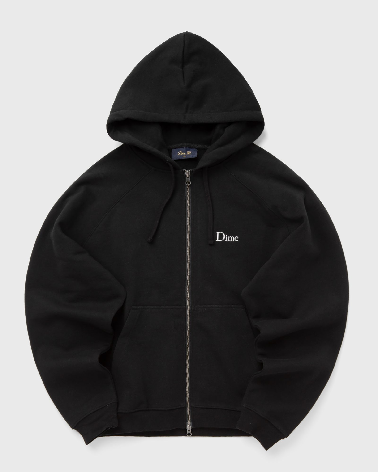 Dime MTL Classic Small Logo Zip Hoodie, black