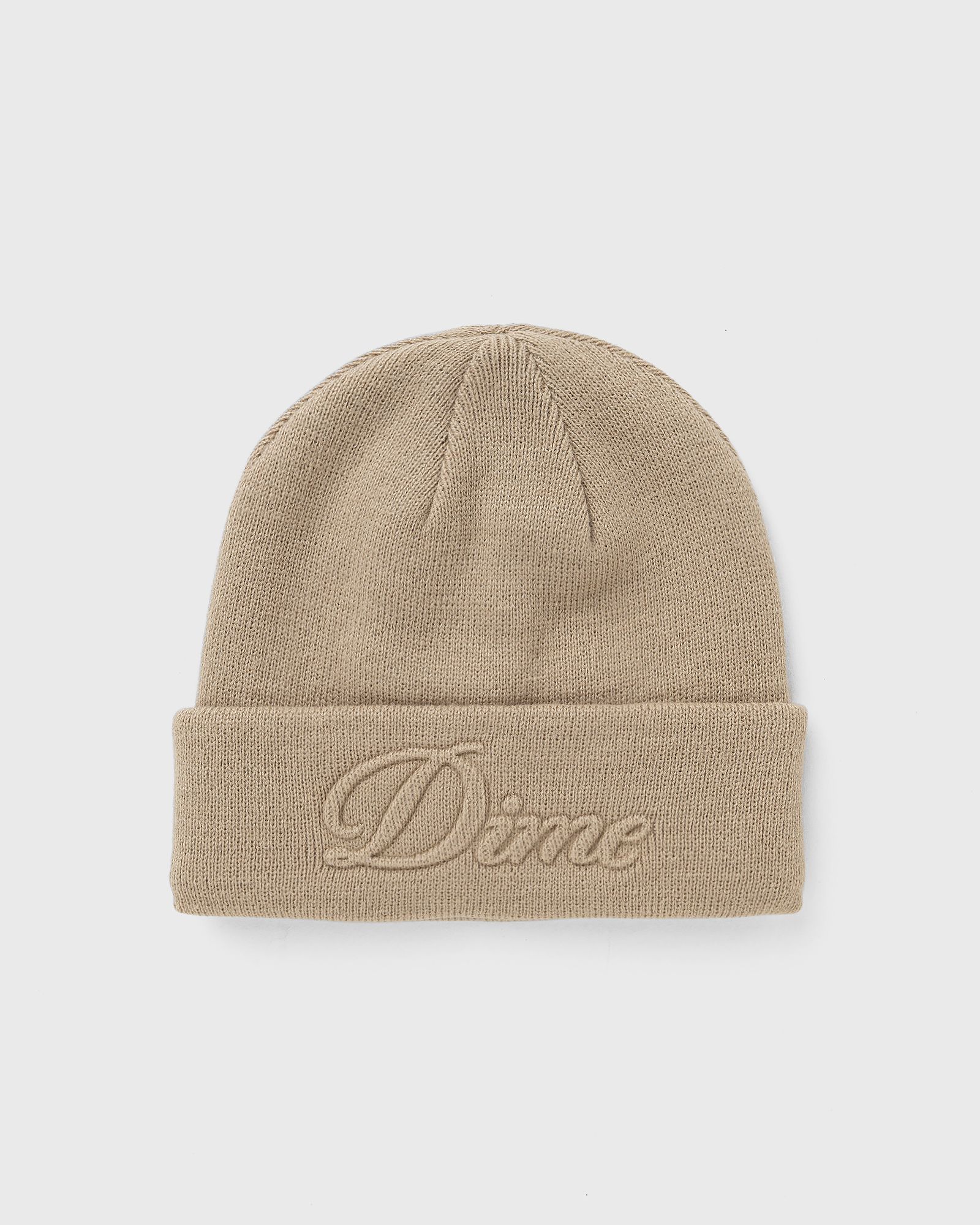 Dime MTL Cursive Fold Beanie, beige