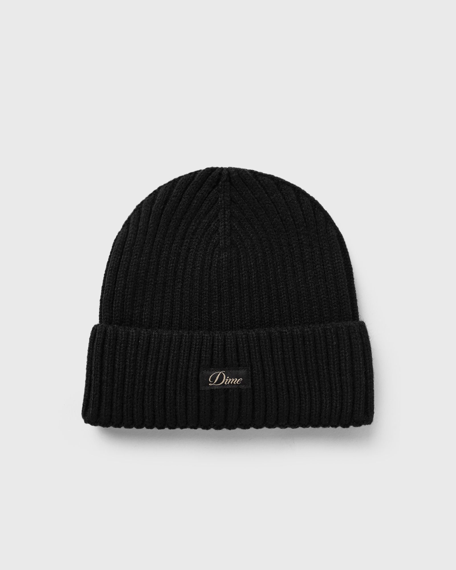 Dime MTL Cursive Rib Beanie, black