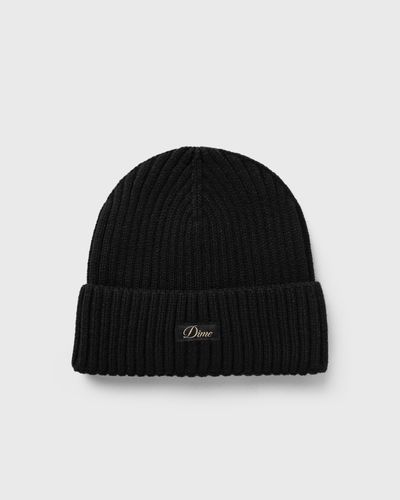 Dime MTL Cursive Rib Beanie, black