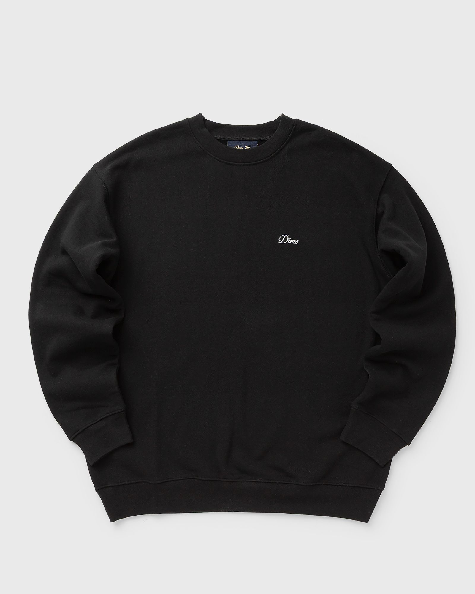 Dime MTL Cursive Small Logo Crewneck, black