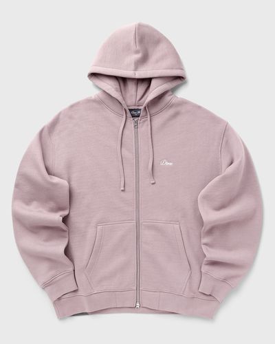 Dime MTL Cursive Small Logo Zip Hoodie, purple