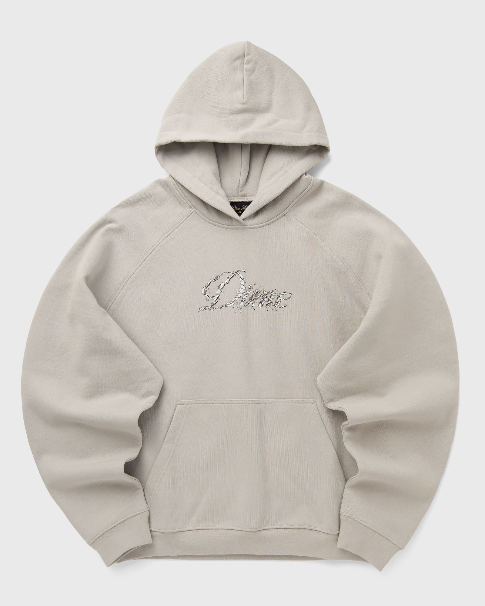 Dime MTL Cursive Smashed Hoodie, grey