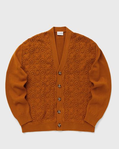 Drôle de Monsieur Cardigan Maille Crochet, orange