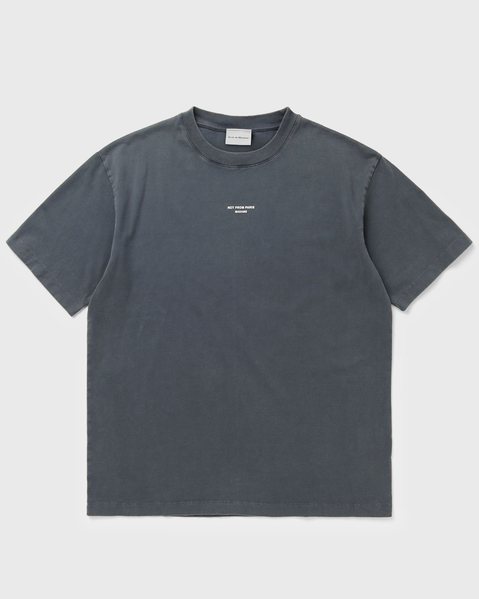 Drôle de Monsieur Classic Slogan T-Shirt, grey