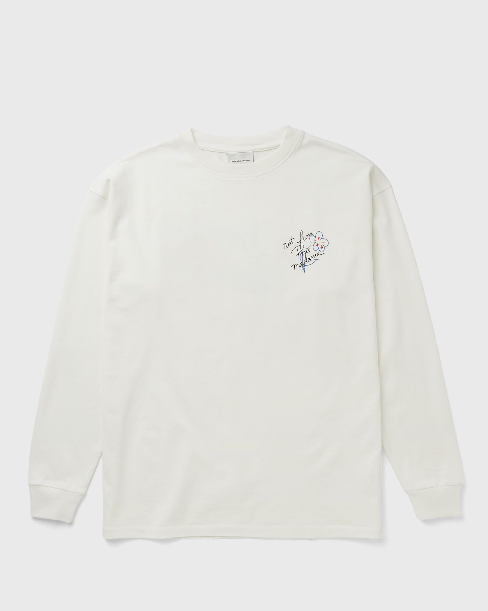 Drôle de Monsieur Esquisse Slogan Long Sleeve Tee, beige