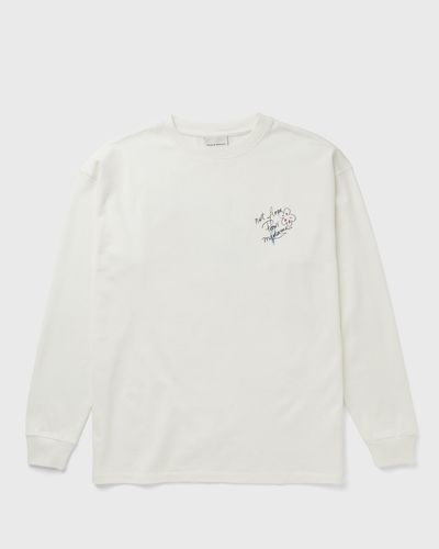 Drôle de Monsieur Esquisse Slogan Long Sleeve Tee, beige