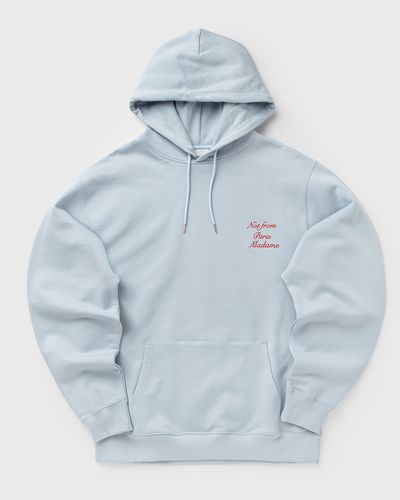 Drôle de Monsieur Le Hoodie Slogan Calligraphy, blue