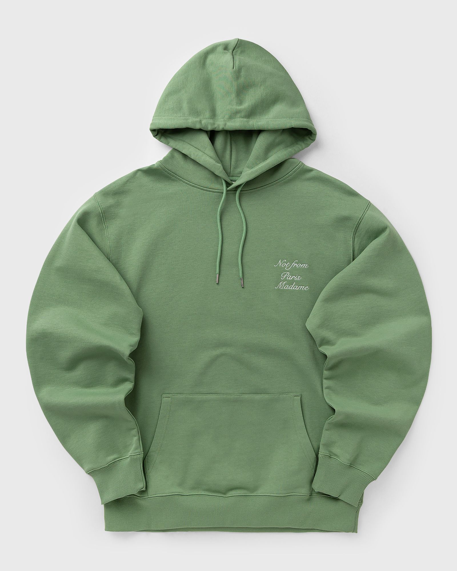 Drôle de Monsieur Le Hoodie Slogan Calligraphy, green